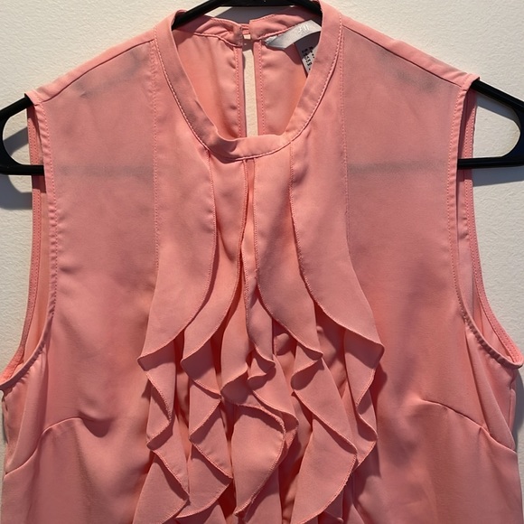 H&M Peach or Salmon Ruffle Front Tank Top - Picture 2 of 6